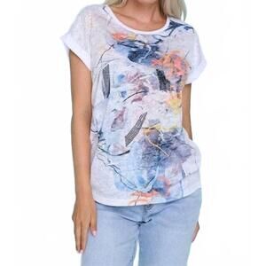 NEW PICADILLY weekend soirée embellished top in white